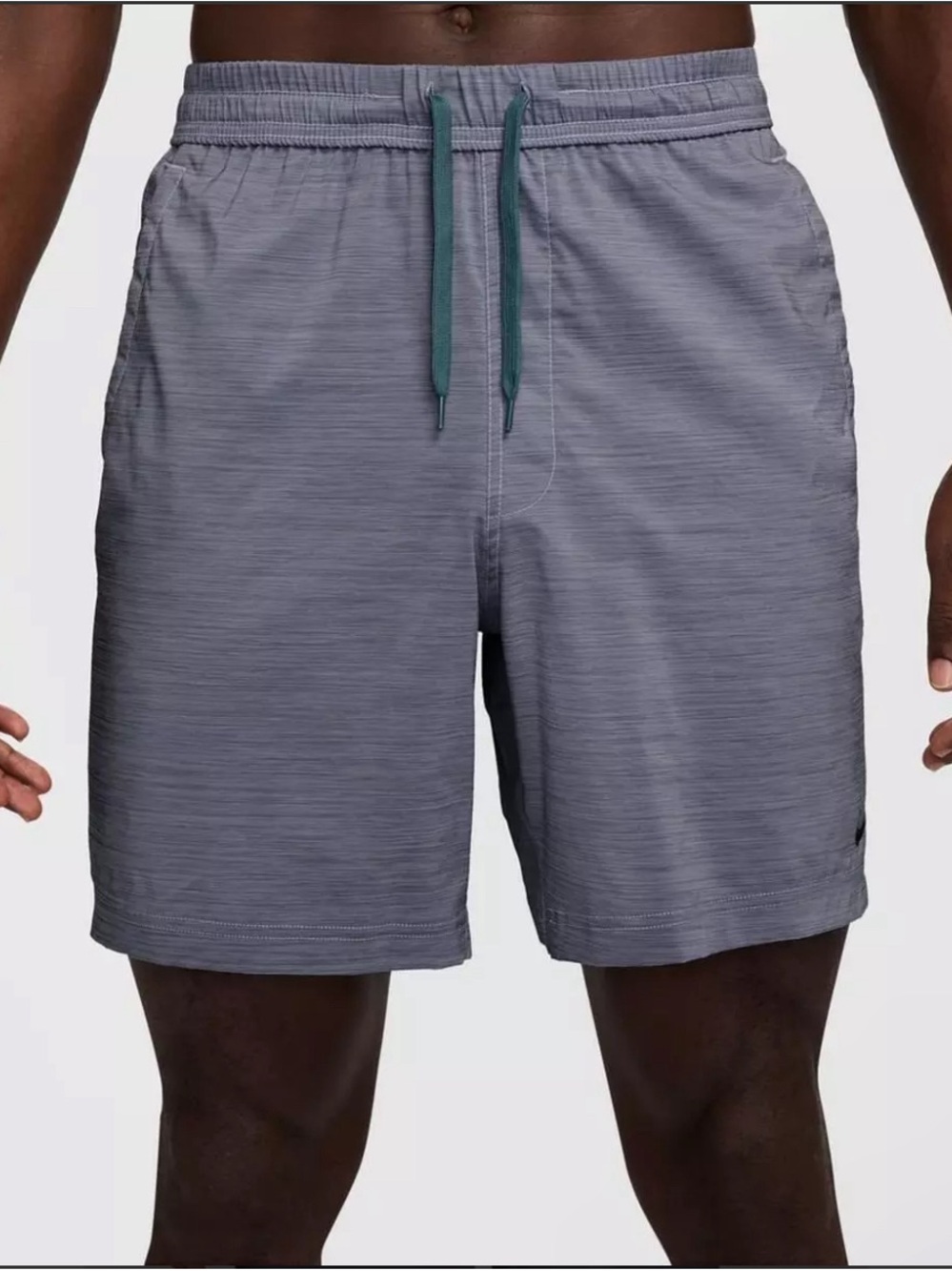 NWT Nike Men's Athletic Shorts Gray with Teal Drawstring